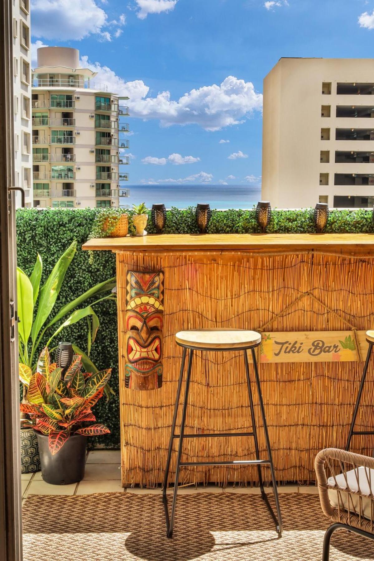Surf & Sip Ocean View Tiki Style Apartment